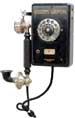 Telefonapparat i plt frn 1920-1930 - Klicka fr strre format