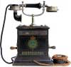 Telefonapparat med lilla riksvapnet - Klicka fr strre format